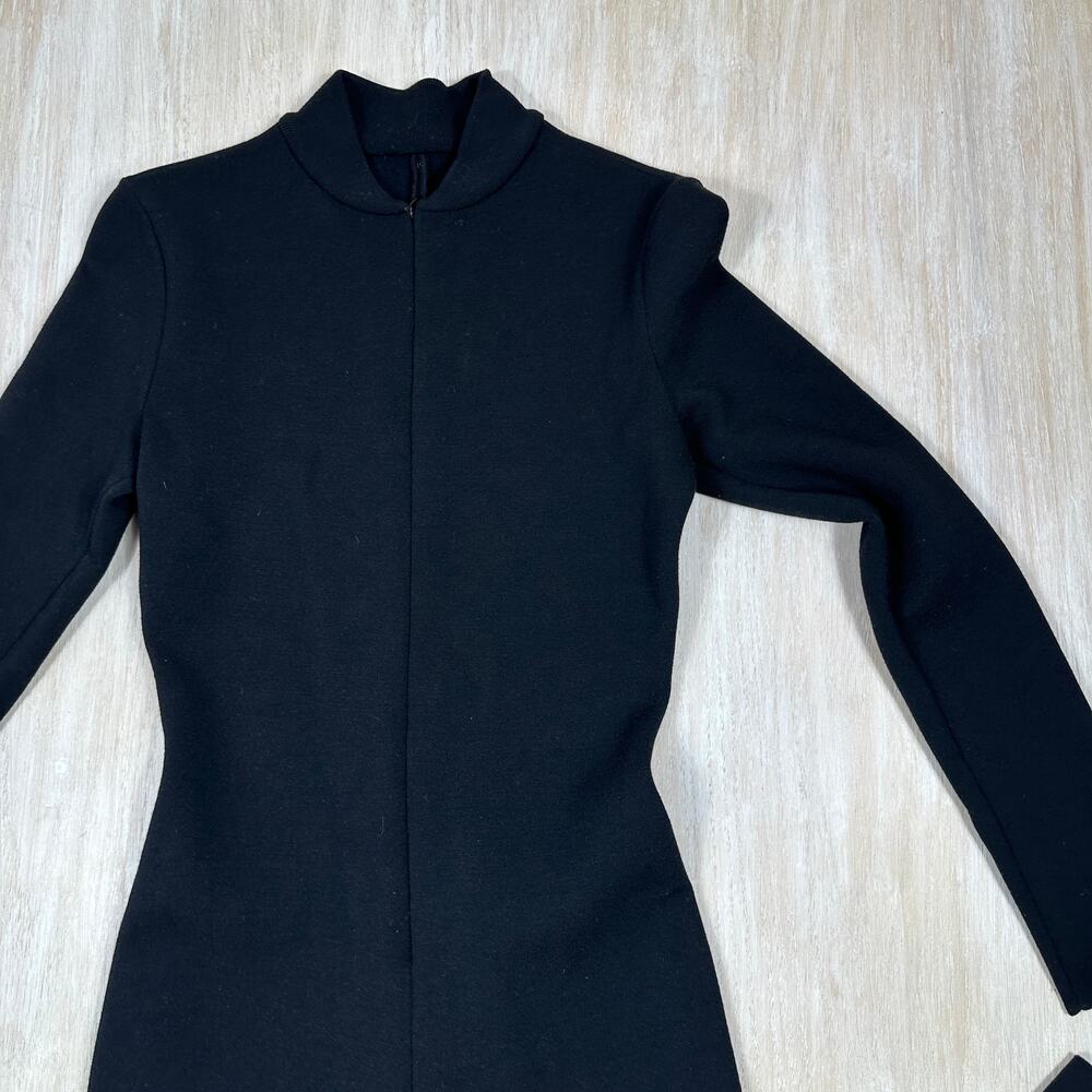 Alaïa Black Long Sleeve Sculpted Knit Jumpsuit Italy Designer Luxury FR 40 US 6 - Picture 9 of 11